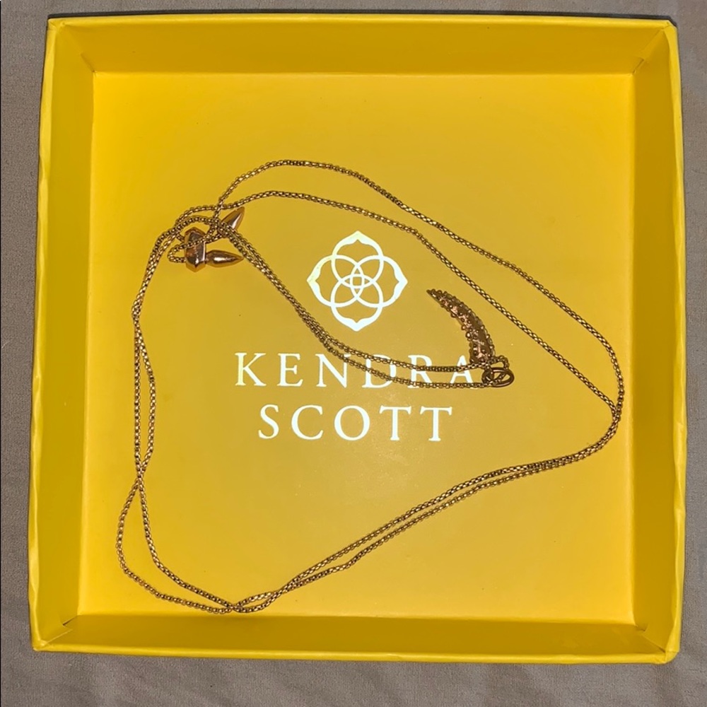 Long rose gold Kendra Scott necklace
